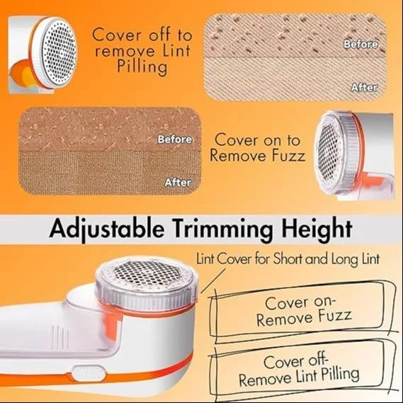 Battery Operated Fabric Lint Remover – Safely Removes Fuzz & Pills from Woolen Clothes, Sweaters, Blankets & Jackets